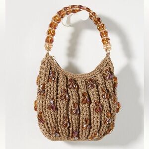 New without tags Anthropologie embellished crochet bag